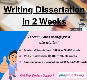 how to write your dissertation in 2 weeks