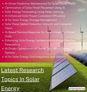 Latest Research Thesis Topics in Solar Energy